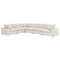 Commix 6 Piece Down Filled Overstuffed Sectional Sofa Set - Light Beige