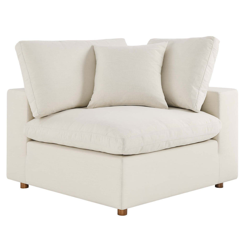 Commix 7-Piece Down Filled Overstuffed Sectional Sofa - Light Beige