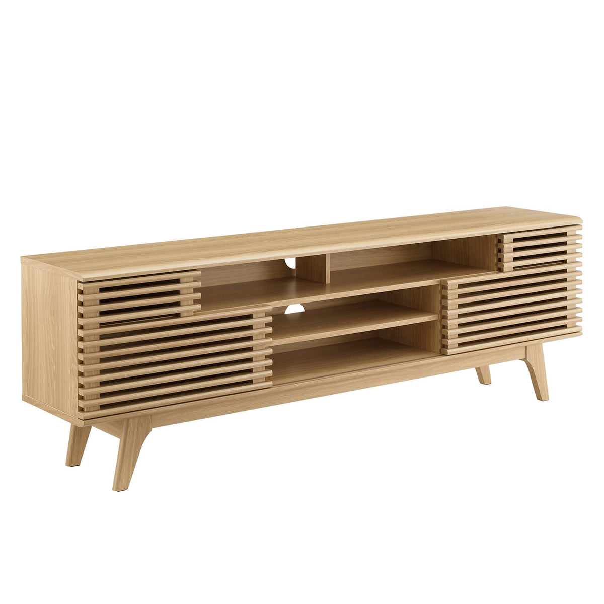 Render 71" Media Console TV Stand - Oak