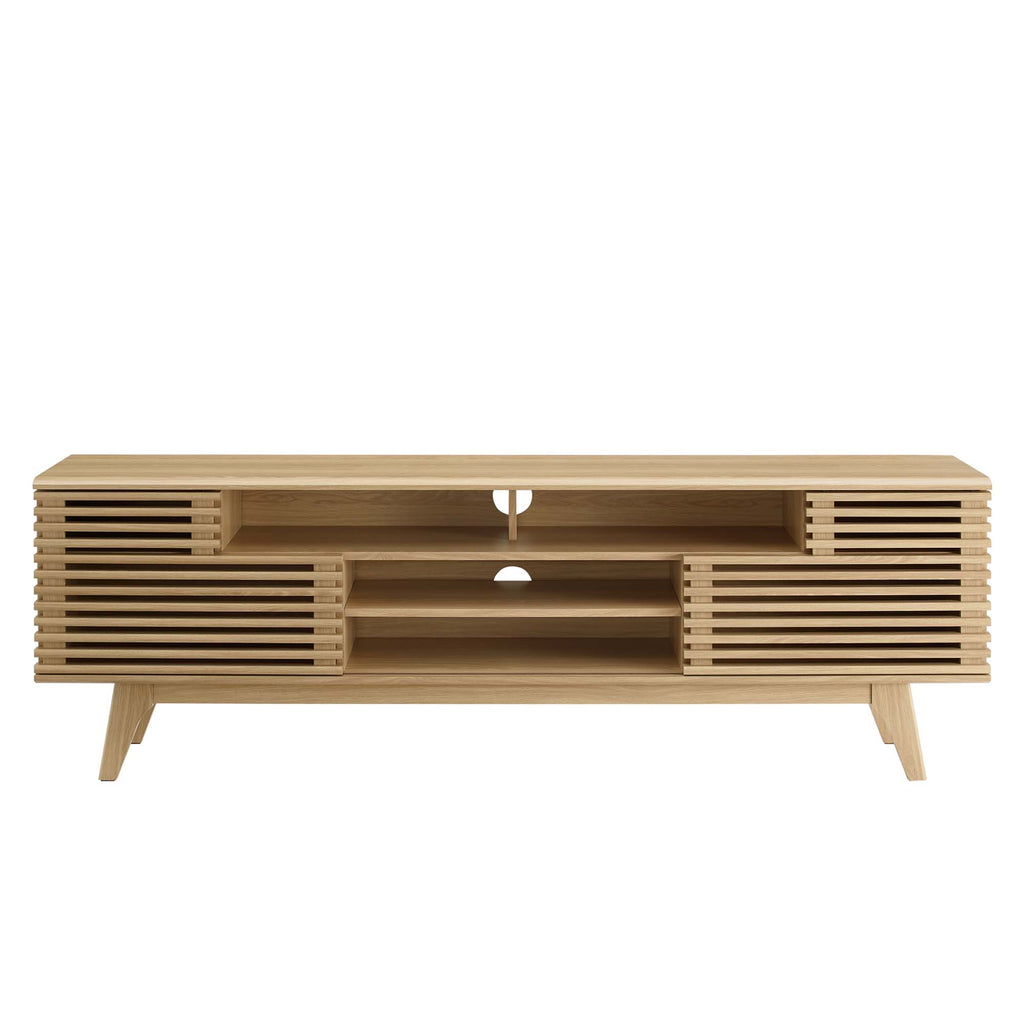 Render 71" Media Console TV Stand - Oak