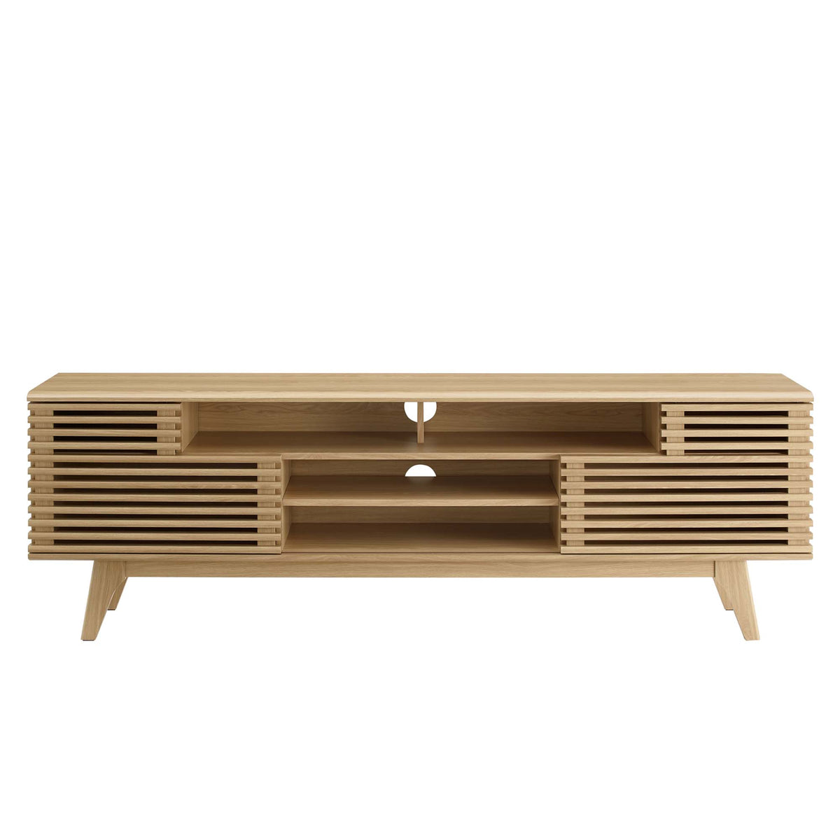Render 71" Media Console TV Stand - Oak