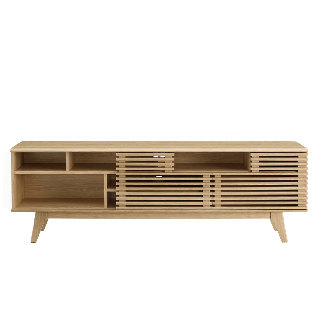 Render 71" Media Console TV Stand - Oak