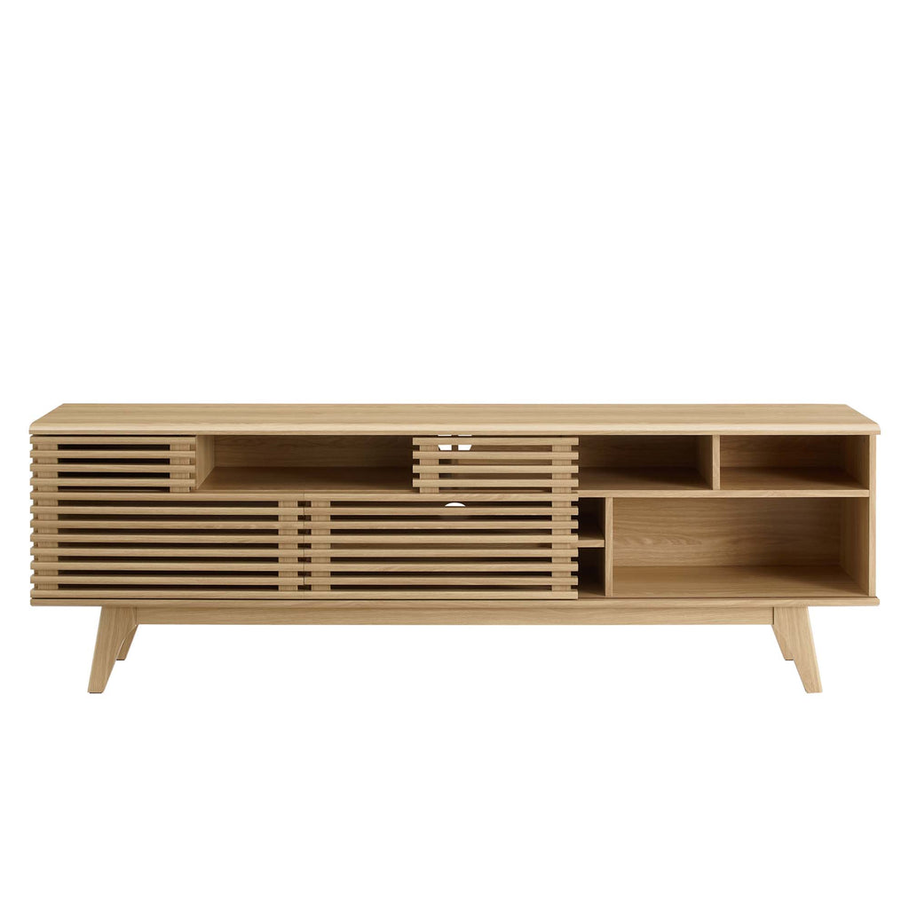 Render 71" Media Console TV Stand - Oak