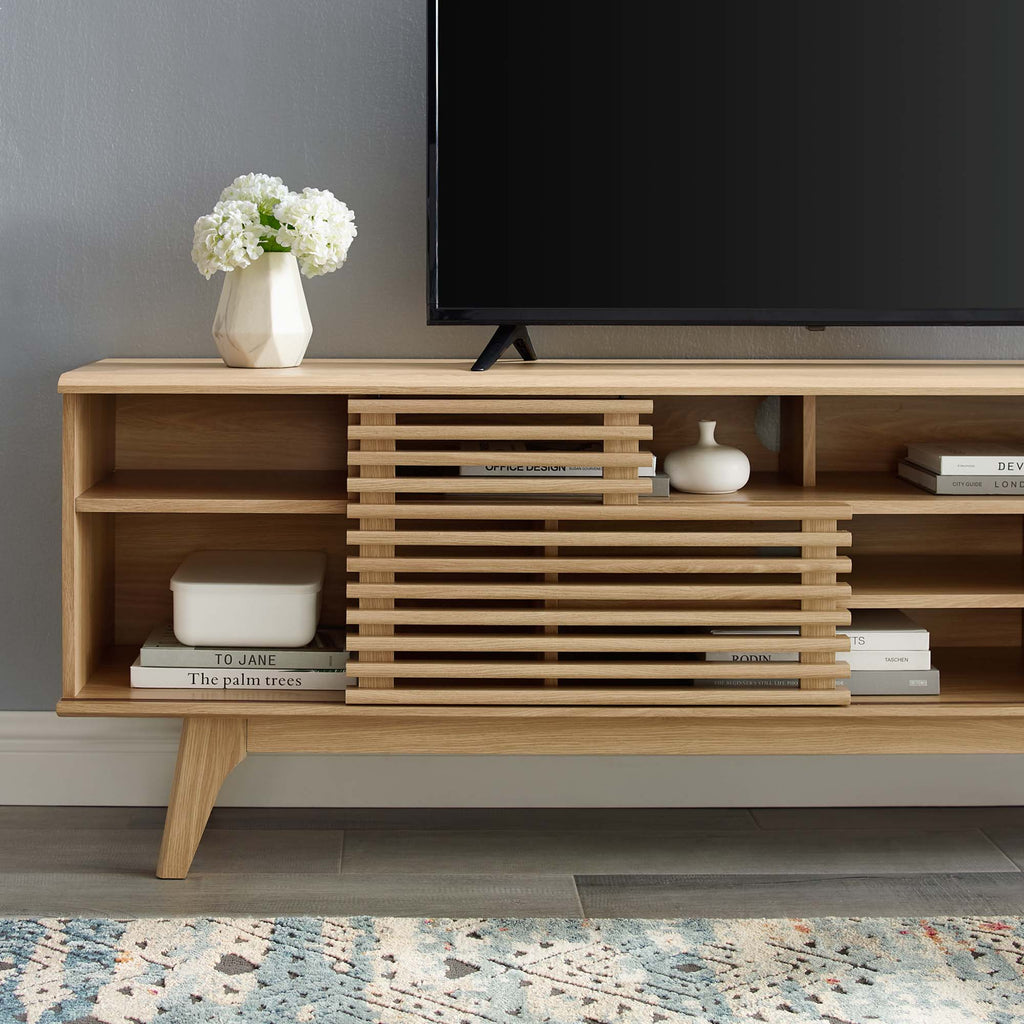 Render 71" Media Console TV Stand - Oak
