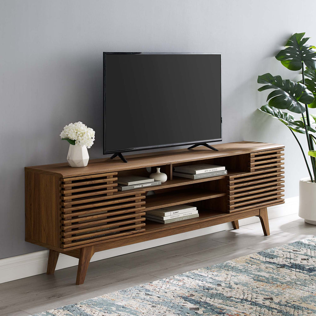 Render 71" Media Console TV Stand - Walnut