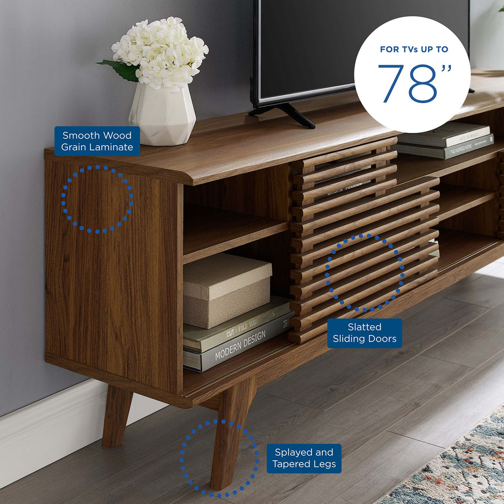 Render 71" Media Console TV Stand - Walnut