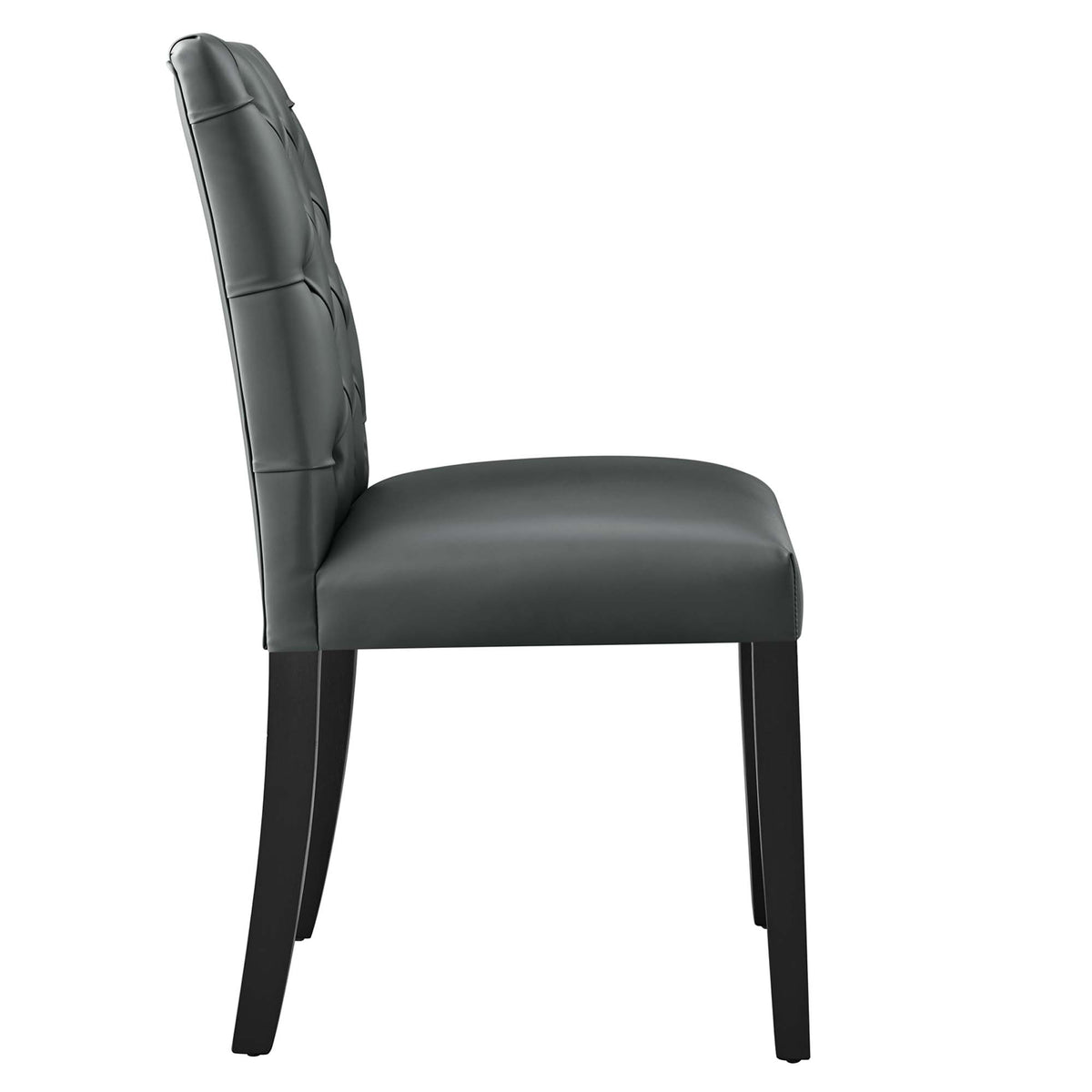 Duchess Vinyl Dining Chair Set of 2 - Gray