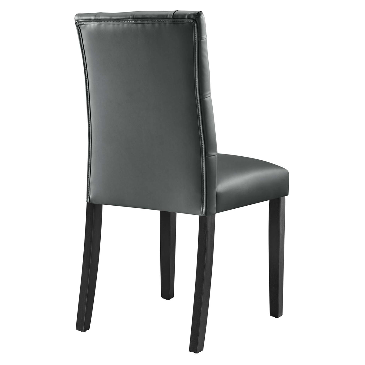 Duchess Vinyl Dining Chair Set of 2 - Gray