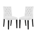 Duchess Vinyl Dining Chair Set of 2 - White