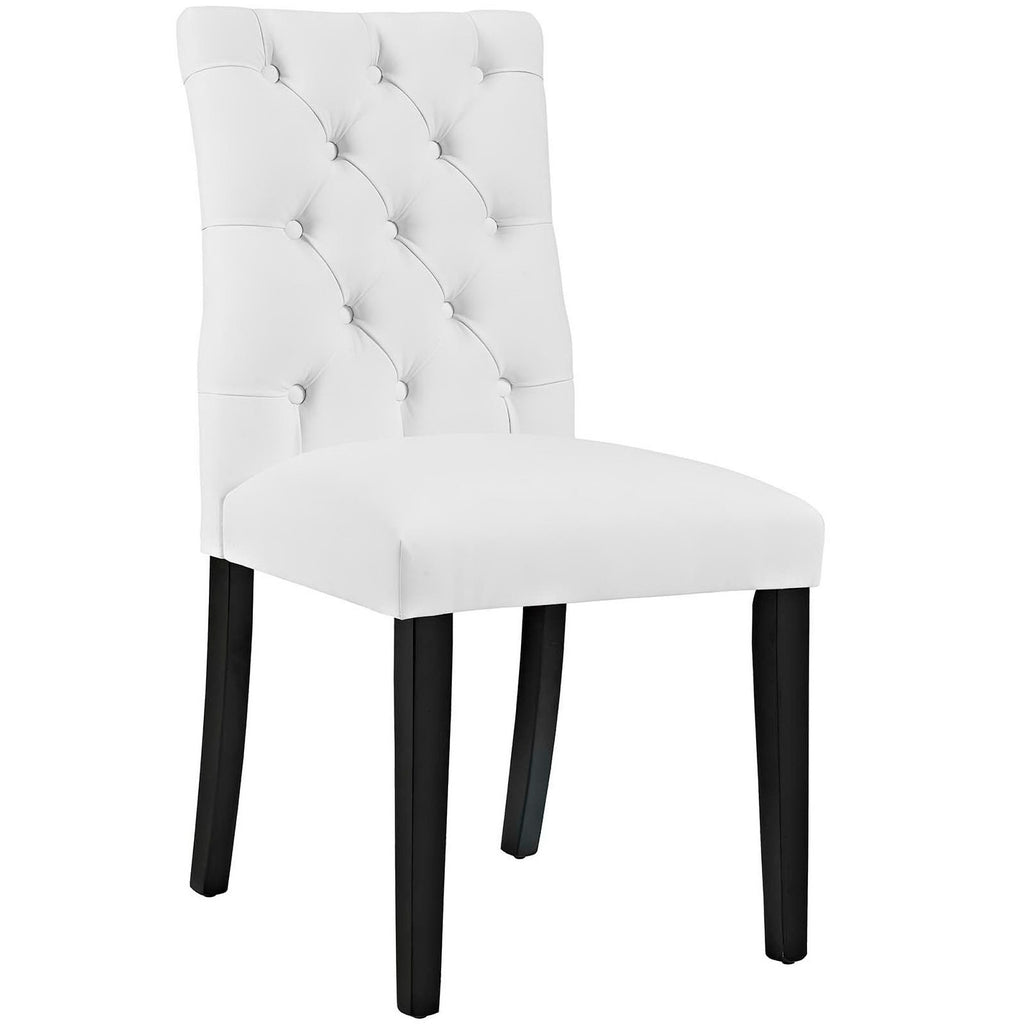 Duchess Vinyl Dining Chair Set of 2 - White