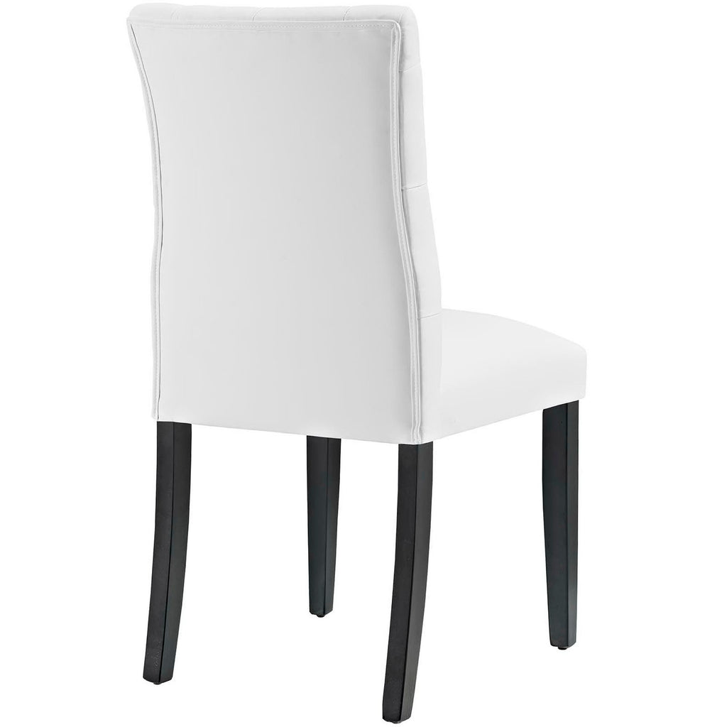 Duchess Vinyl Dining Chair Set of 2 - White