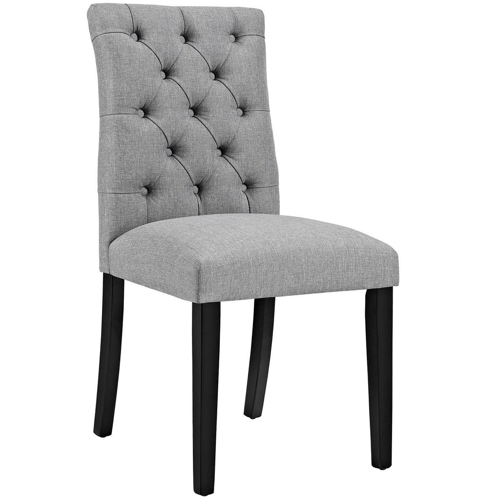 Duchess Fabric Dining Chair Set of 4 - Light Gray
