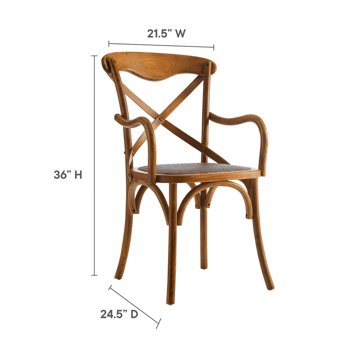 Gear Dining Armchair Set of 2 - Walnut