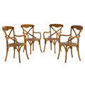 Gear Dining Armchair Set of 4 - Walnut