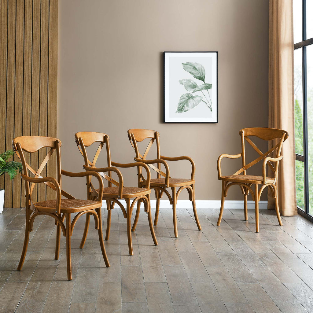 Gear Dining Armchair Set of 4 - Walnut