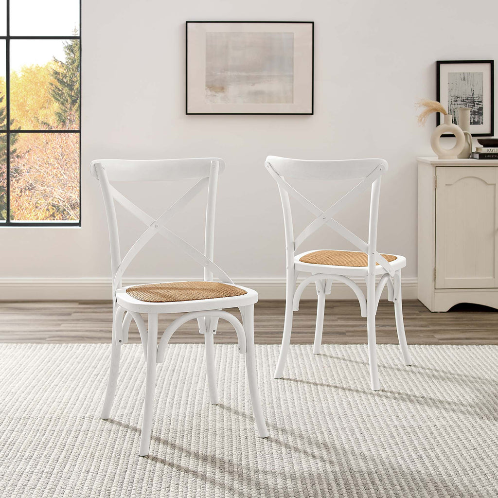 Gear Dining Side Chair Set of 2 - White