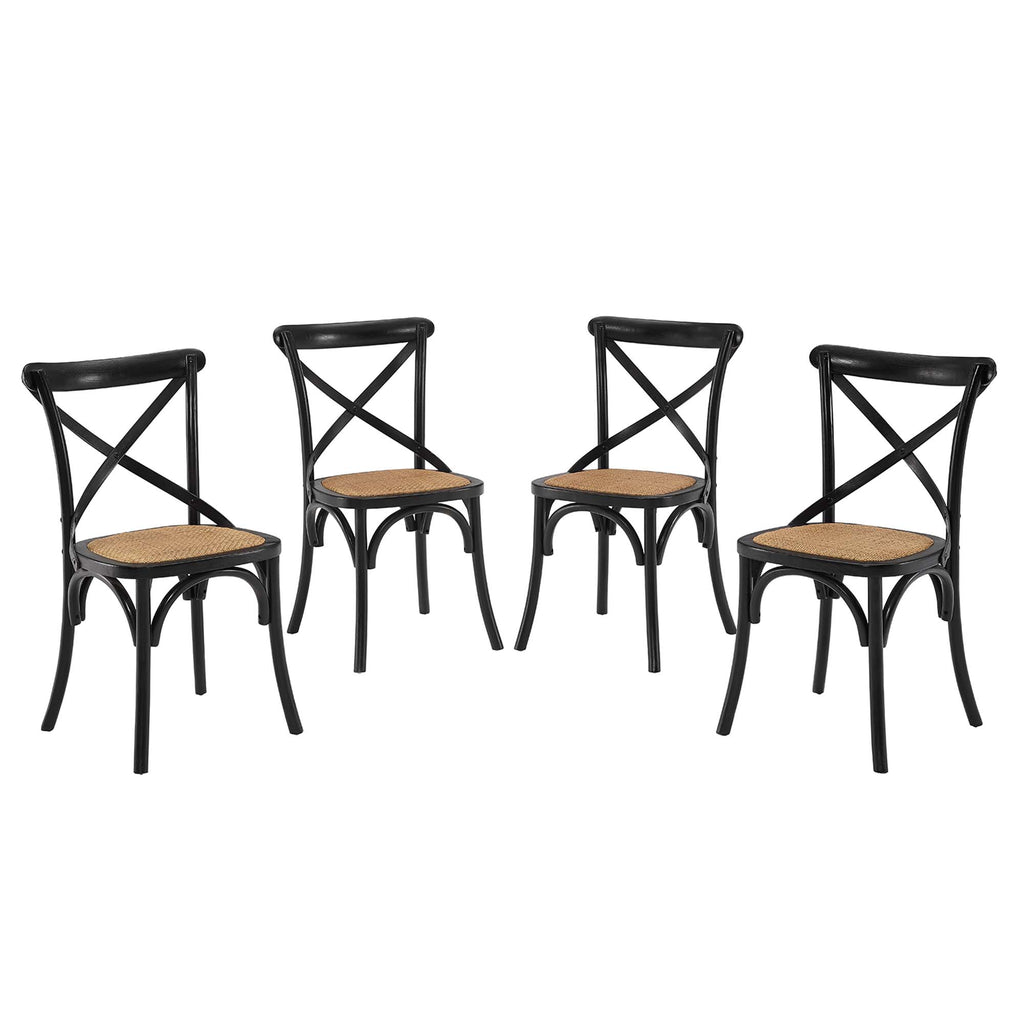 Gear Dining Side Chair Set of 4 - Black