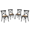 Gear Dining Side Chair Set of 4 - Black