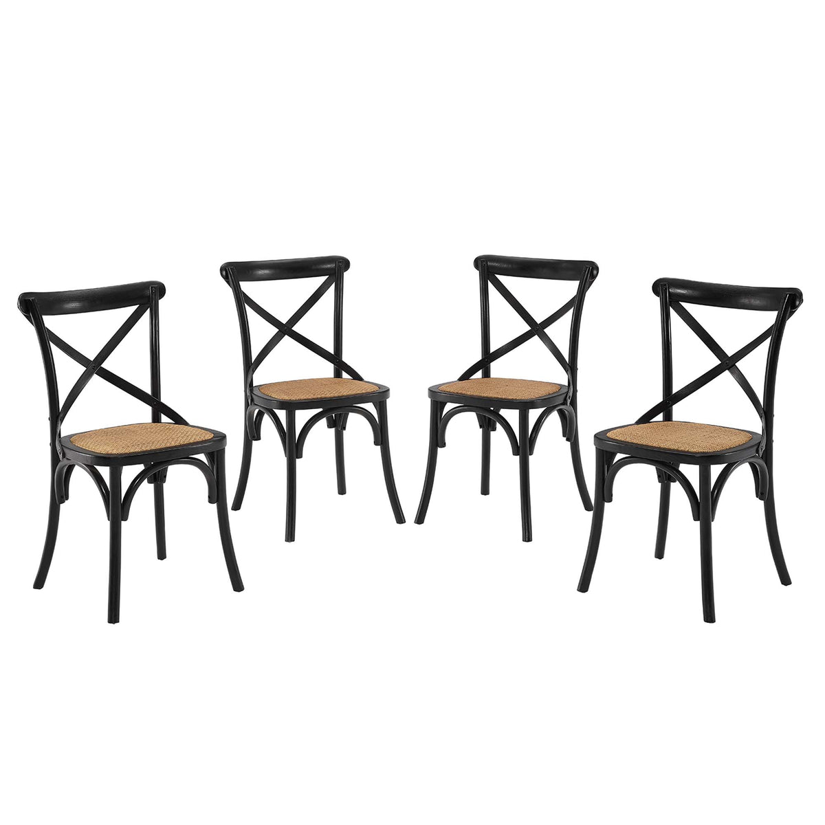 Gear Dining Side Chair Set of 4 - Black