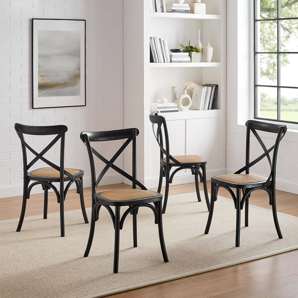 Gear Dining Side Chair Set of 4 - Black