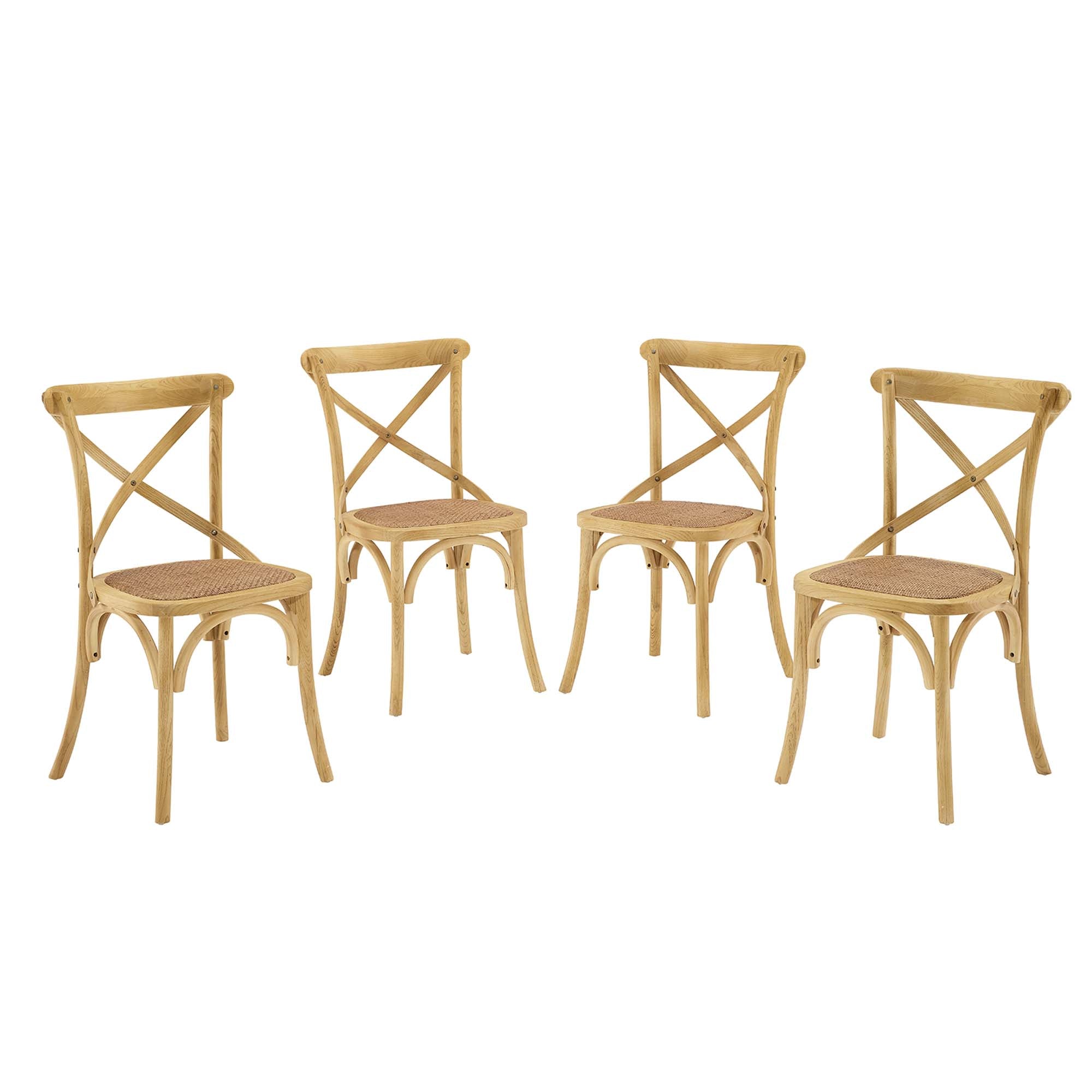 Gear Dining Side Chair Set of 4 - Natural