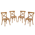 Gear Dining Side Chair Set of 4 - Walnut