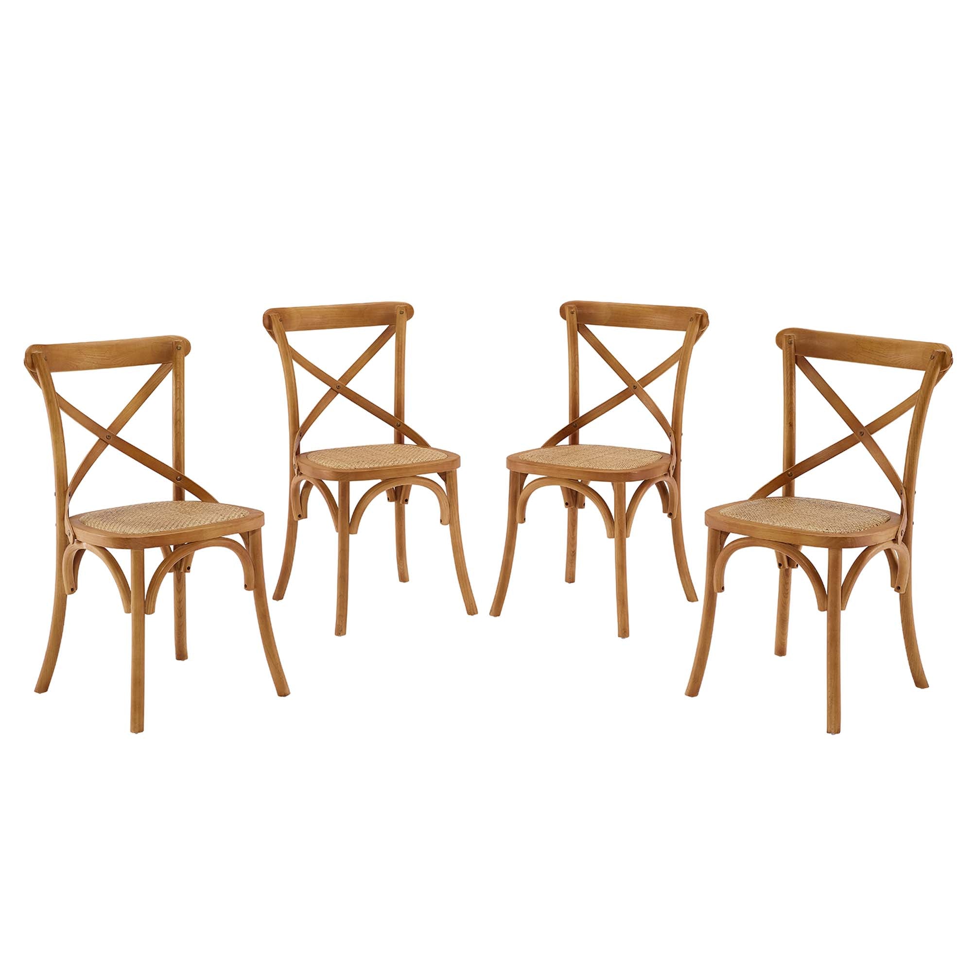 Gear Dining Side Chair Set of 4 - Walnut