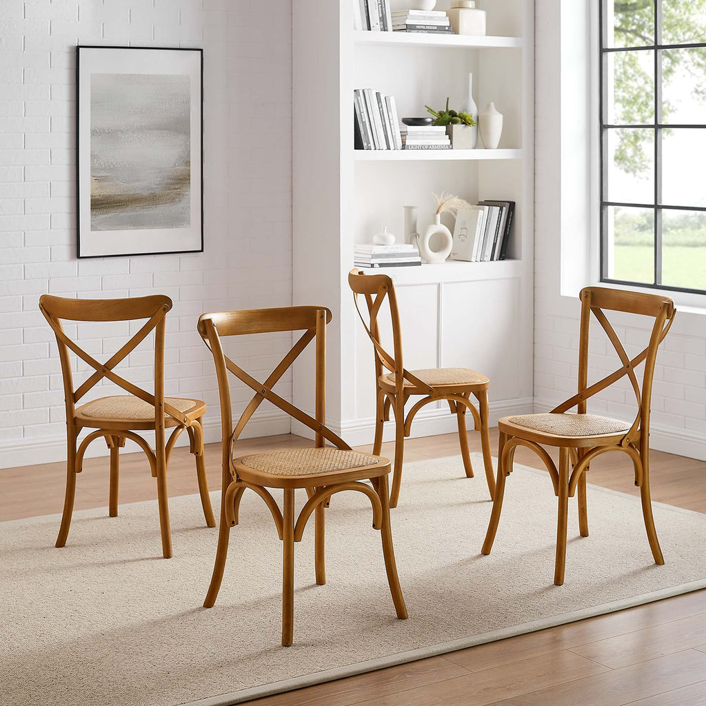 Gear Dining Side Chair Set of 4 - Walnut