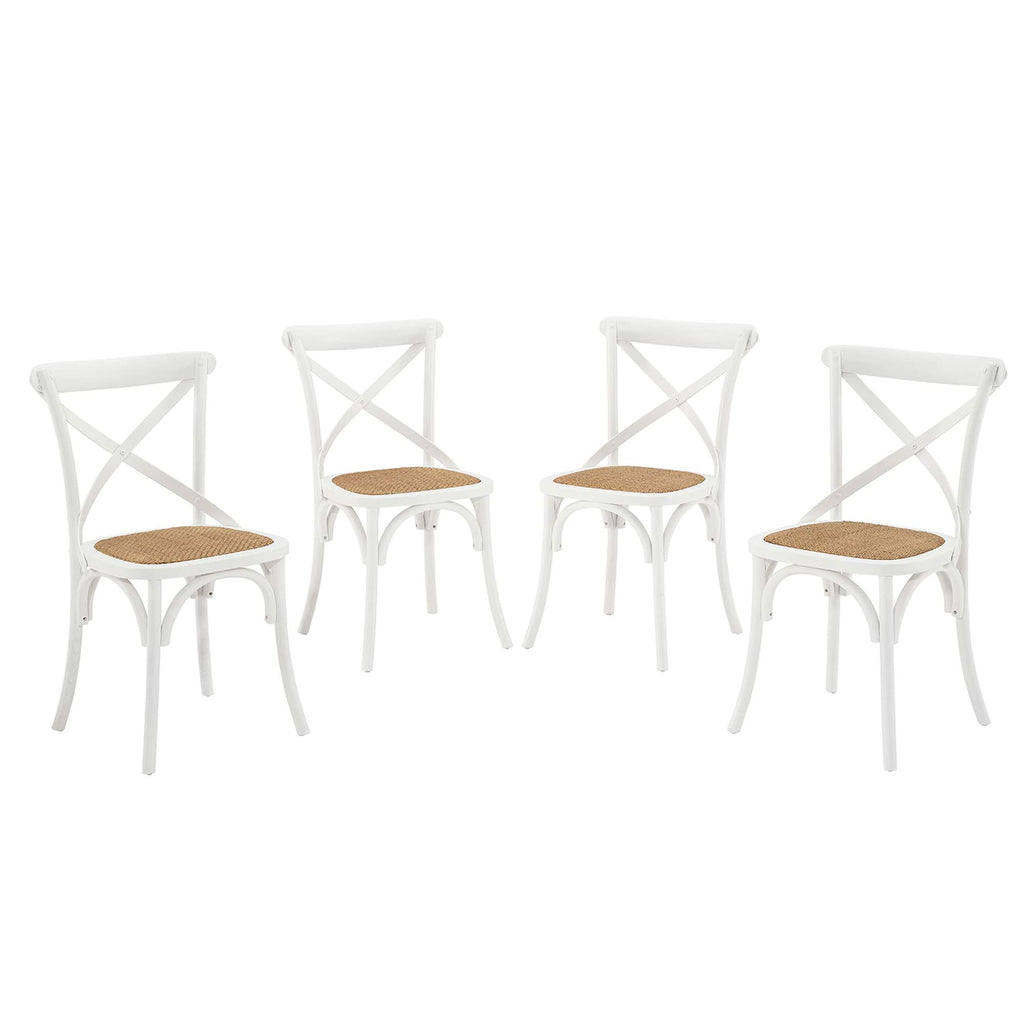 Gear Dining Side Chair Set of 4 - White