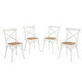 Gear Dining Side Chair Set of 4 - White