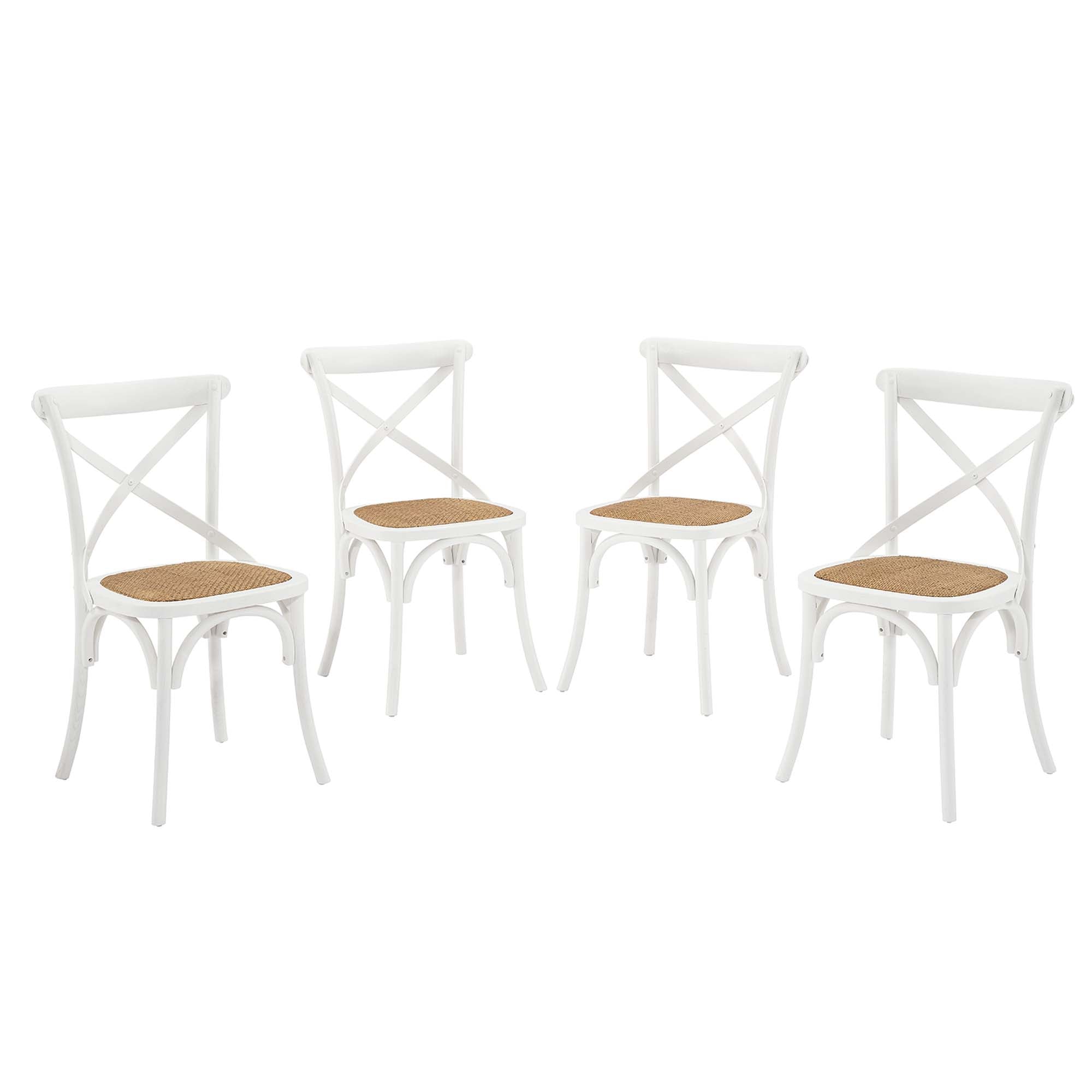 Gear Dining Side Chair Set of 4 - White