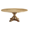 Stitch 71" Round Pine Wood Dining Table - Brown