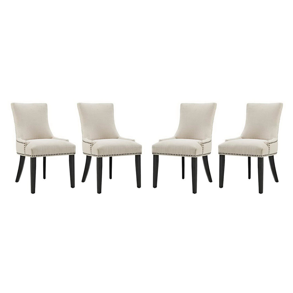 Marquis Fabric Dining Chair Set of 4 - Beige