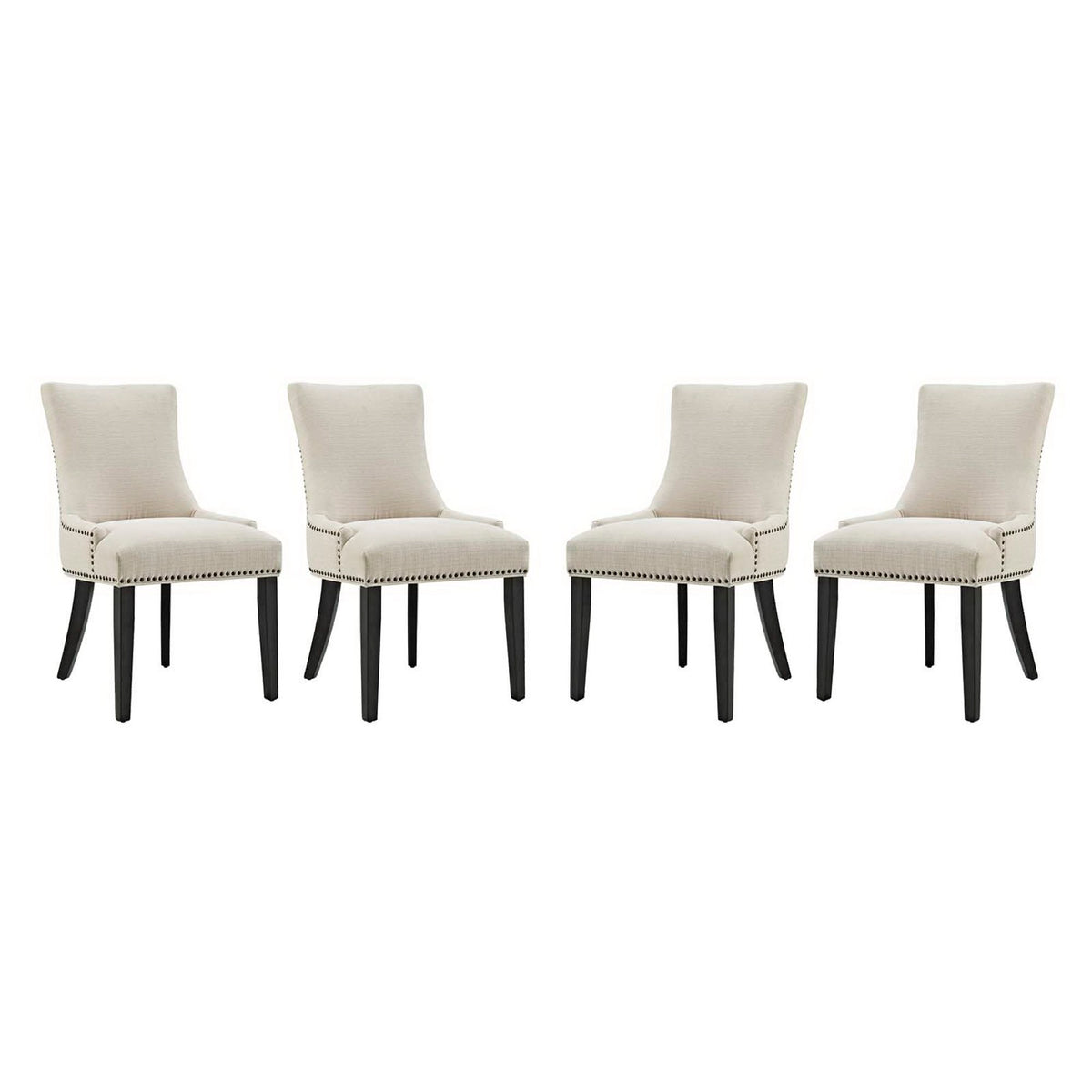 Marquis Fabric Dining Chair Set of 4 - Beige