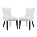 Marquis Faux Leather Dining Chair Set of 2 - White