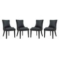 Marquis Faux Leather Dining Chair Set of 4 - Black