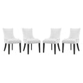 Marquis Faux Leather Dining Chair Set of 4 - White