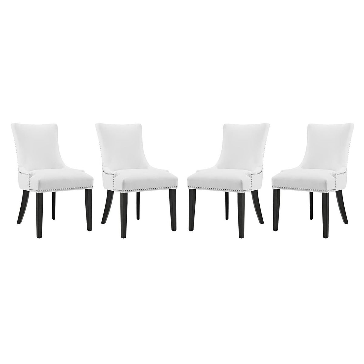 Marquis Faux Leather Dining Chair Set of 4 - White