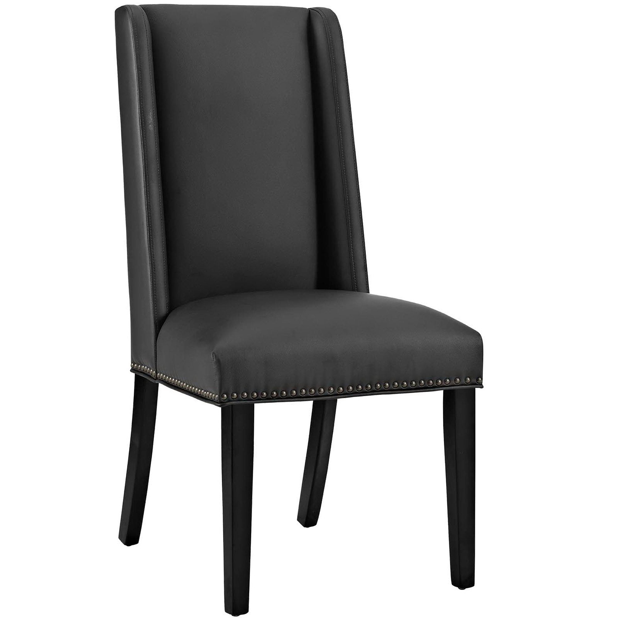 Baron Vinyl Dining Chair Set of 4 - Black