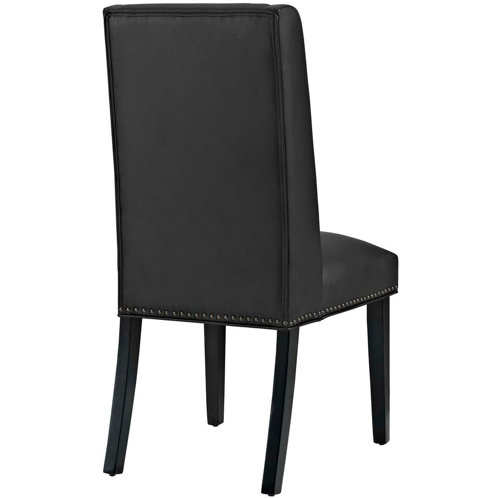 Baron Vinyl Dining Chair Set of 4 - Black