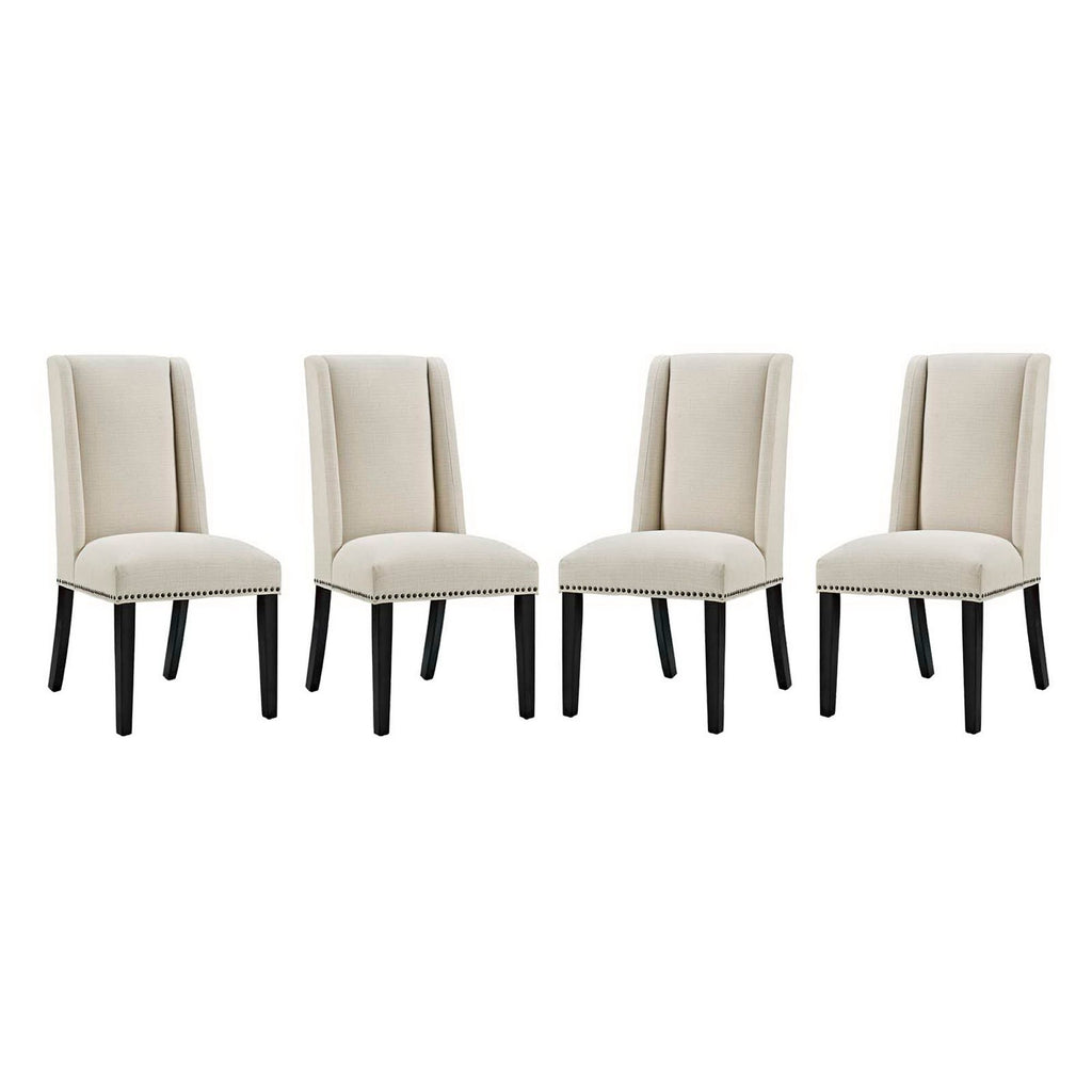 Baron Fabric Dining Chair Set of 4 - Beige