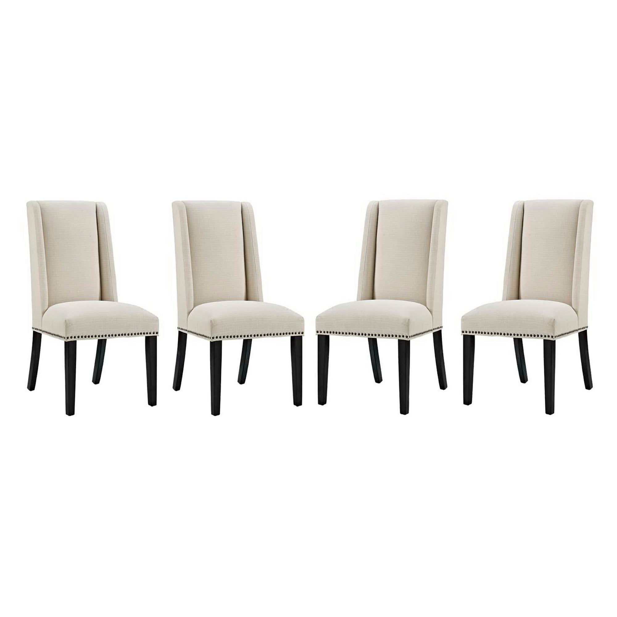 Baron Fabric Dining Chair Set of 4 - Beige