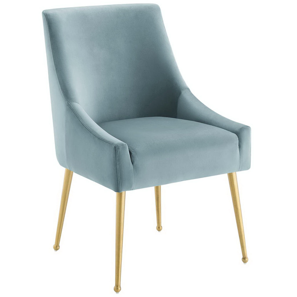 Discern Upholstered Performance Velvet Dining Chair - Light Blue