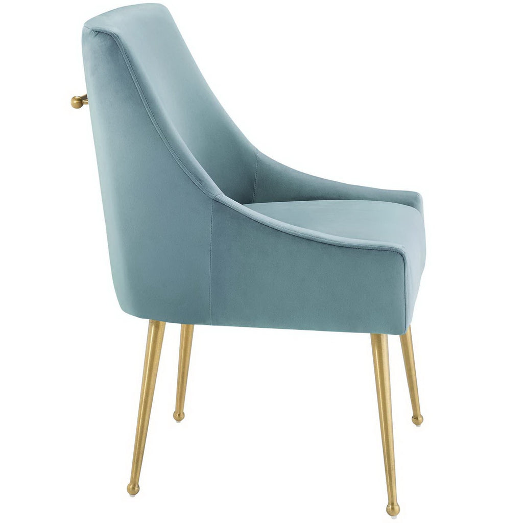 Discern Upholstered Performance Velvet Dining Chair - Light Blue