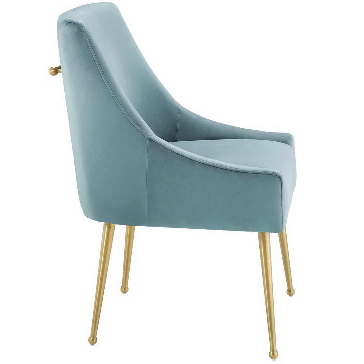 Discern Upholstered Performance Velvet Dining Chair - Light Blue