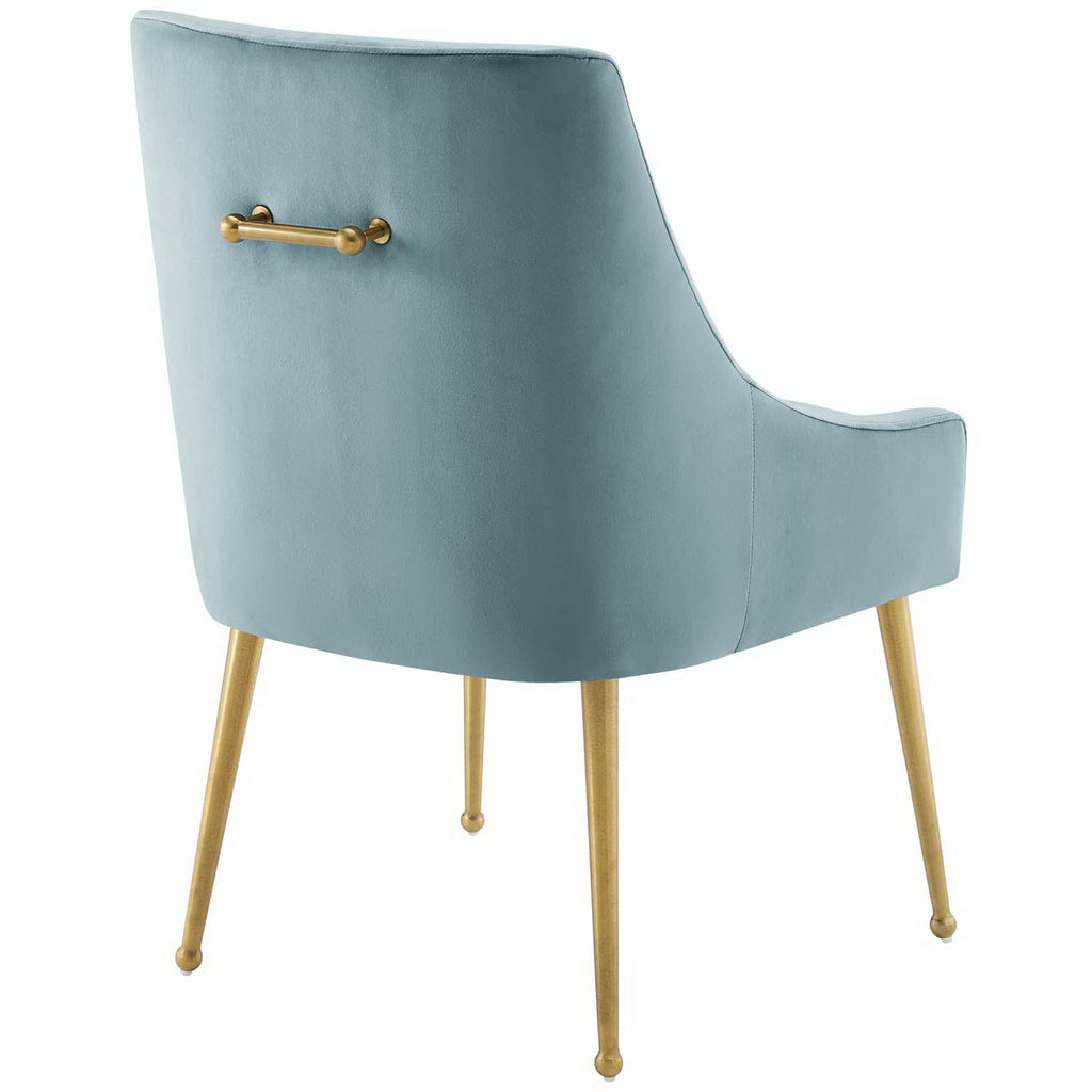 Discern Upholstered Performance Velvet Dining Chair - Light Blue