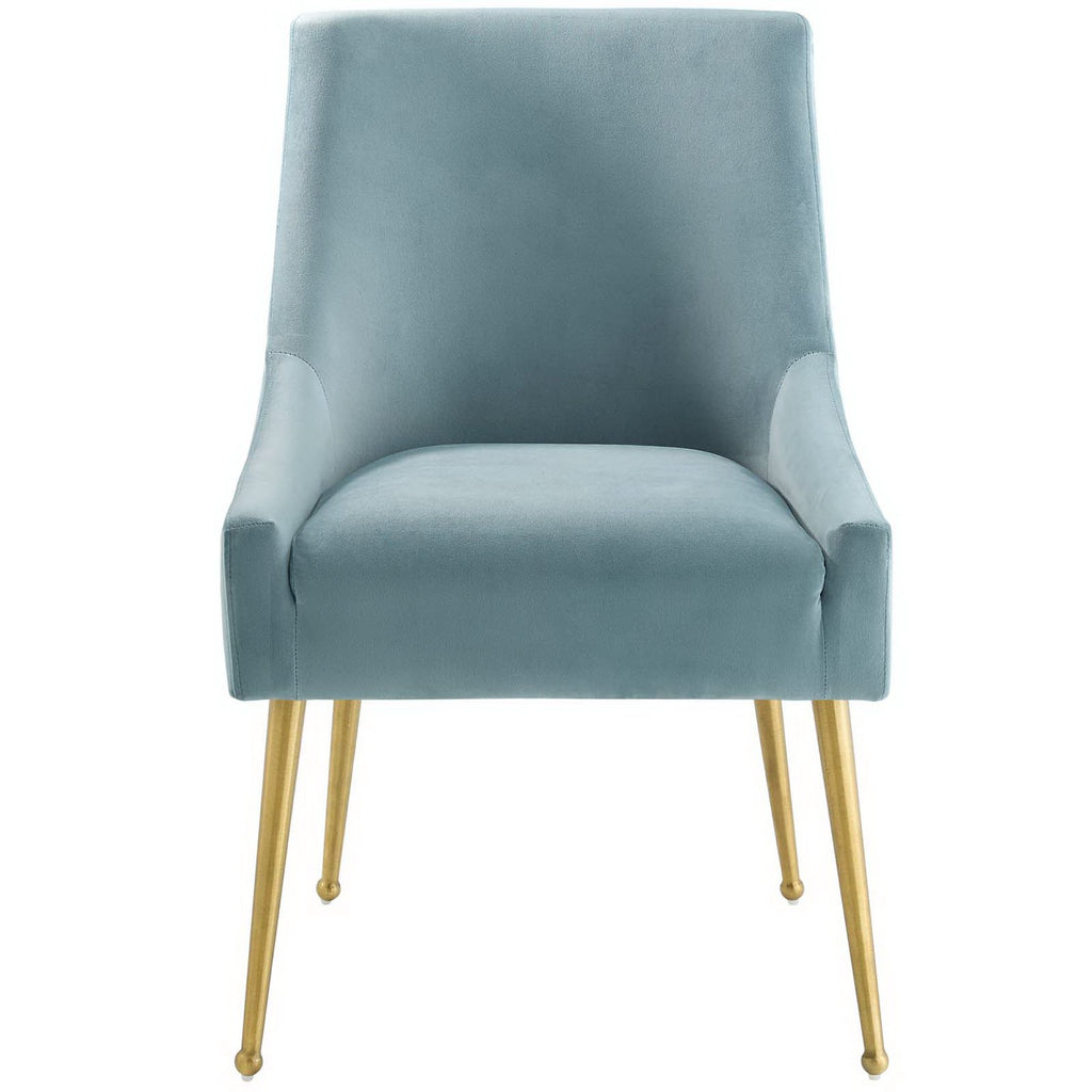 Discern Upholstered Performance Velvet Dining Chair - Light Blue