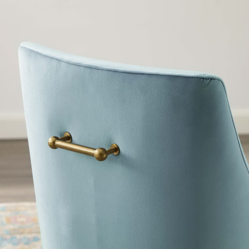 Discern Upholstered Performance Velvet Dining Chair - Light Blue