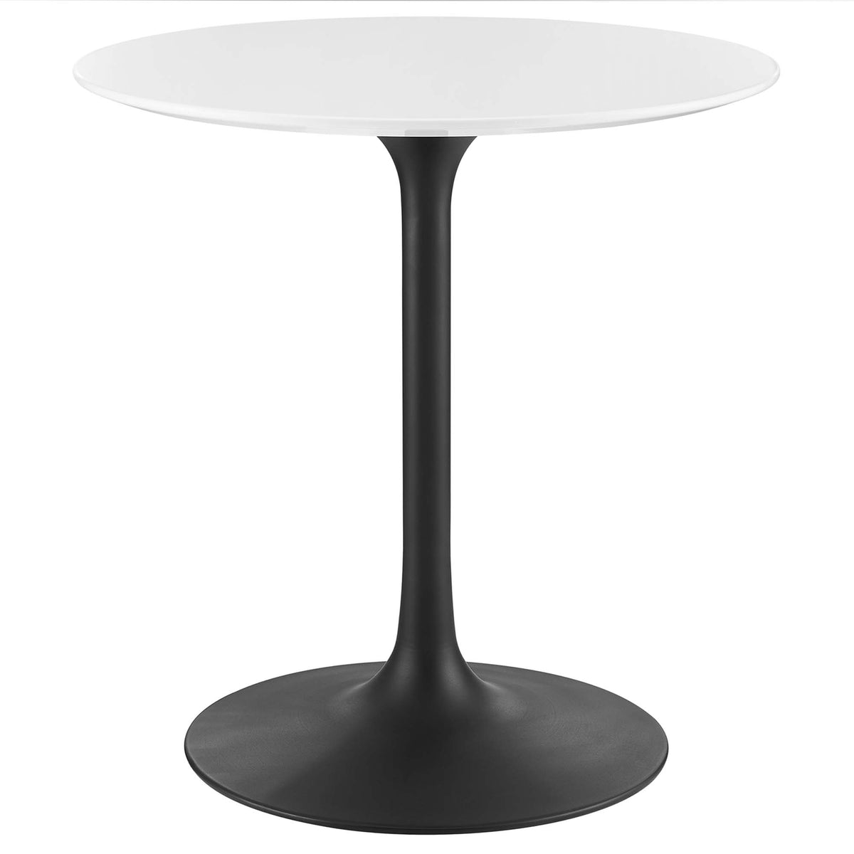 Lippa 28" Round Wood Dining Table - Black White