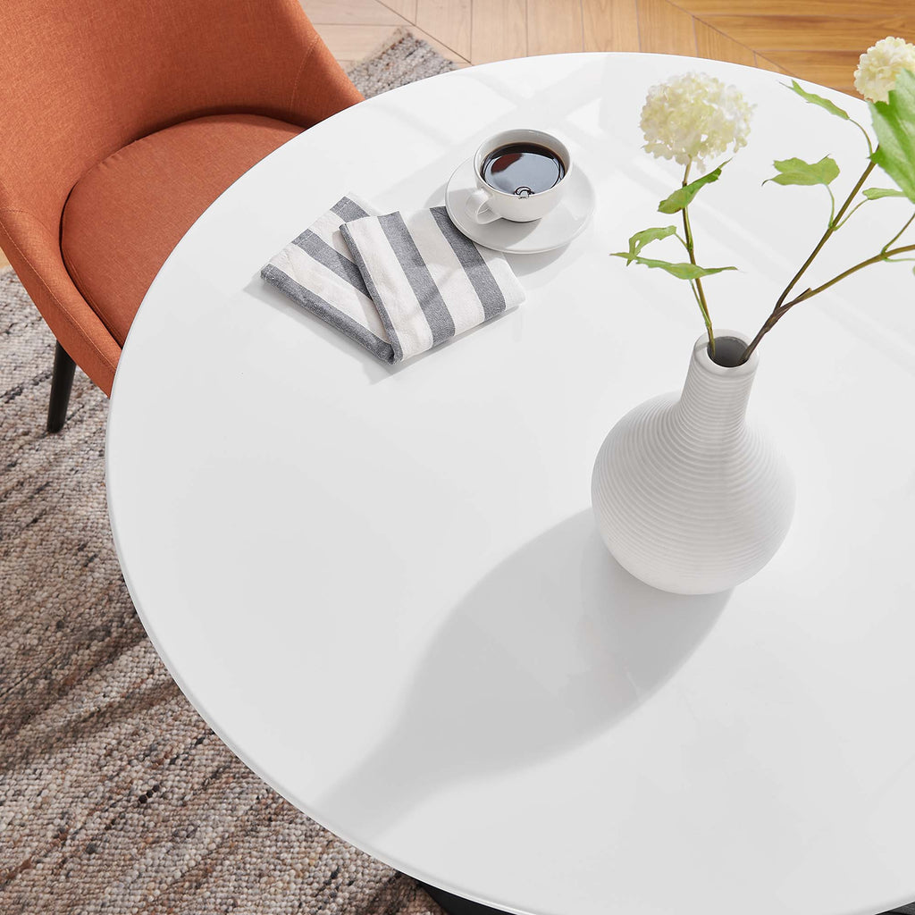 Lippa 36" Round Wood Dining Table - Black White